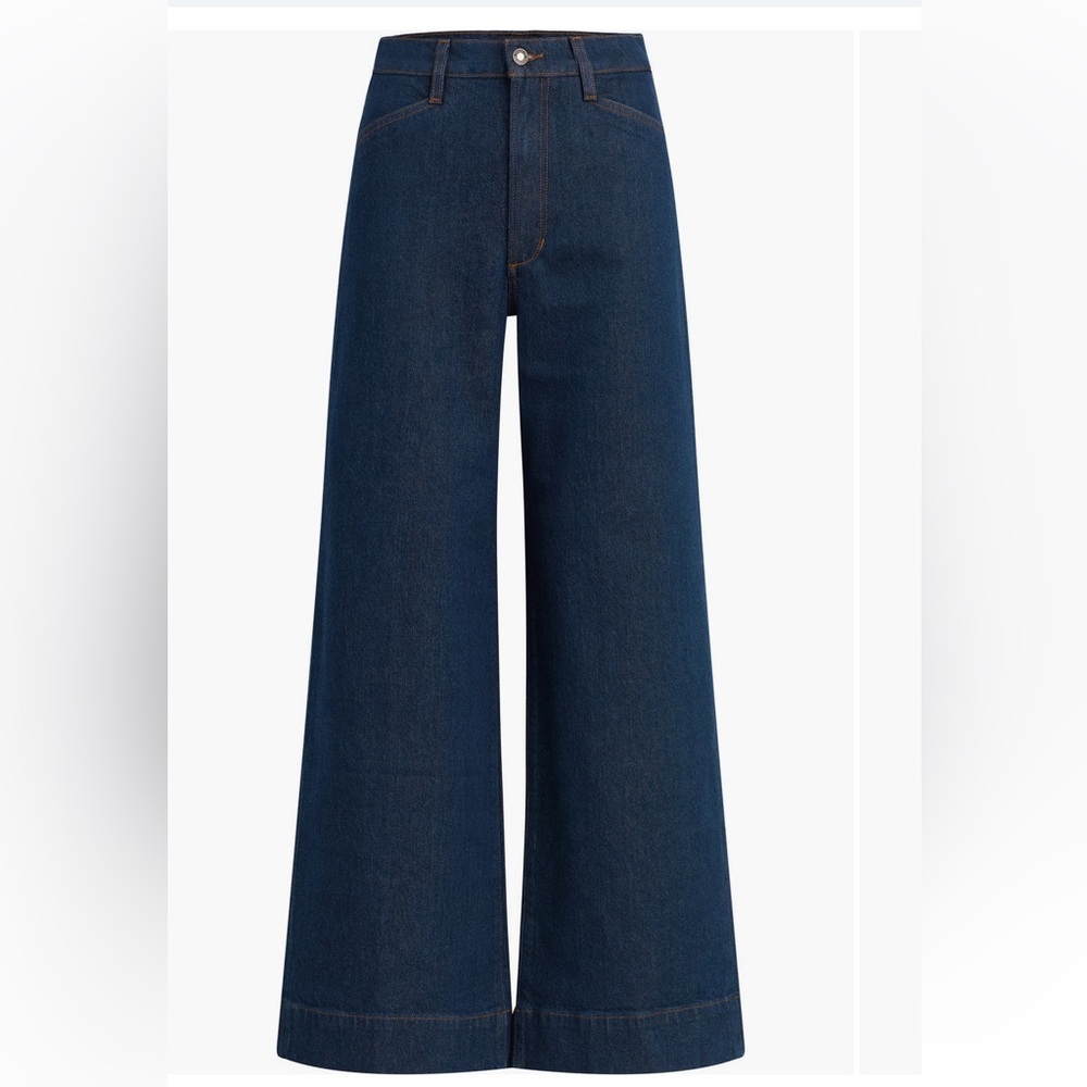 Favorite Daughter The Mischa Shortie Super Wide Leg Denim